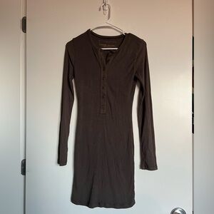 Skatie Brown Long Sleeve Dress